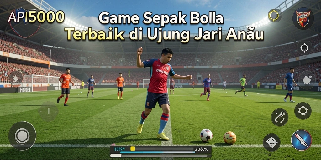 Tampilan memukau dari gameplay sepak bola yang realistis.