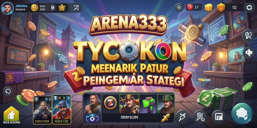 Tampilan screenshot utama ARENA333 yang menggambarkan keseruan gameplay Tycoon.