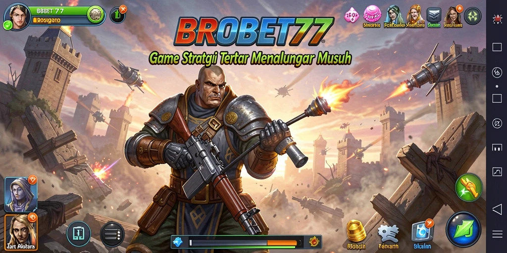 Tampilan gameplay <strong>BROBET77</strong> yang menegangkan dengan berbagai karakter strategi.