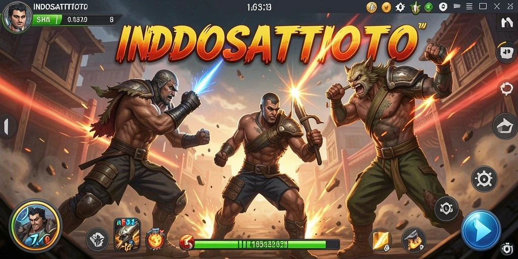 Tampilan seru dari gameplay Fighting INDOSATTOTO.