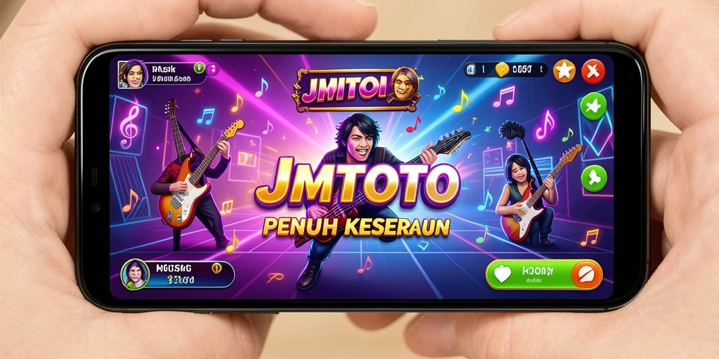 Tampilan gameplay JMTOTO menampilkan interaksi seru dengan musik.