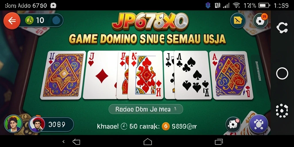 Tampilan gameplay seru dari JP6789, menunjukkan keasyikan bermain domino.