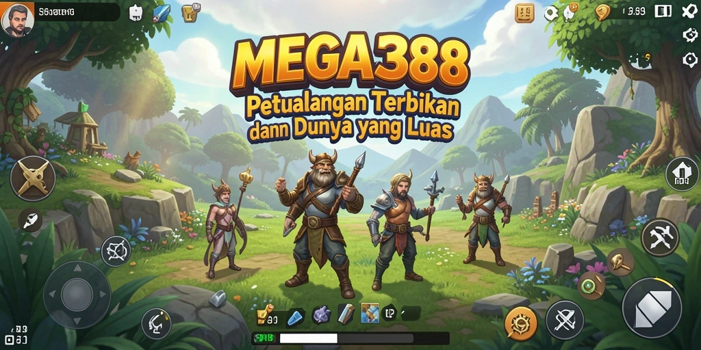 Skrinsut gameplay <strong>MEGA388</strong> yang menampilkan eksplorasi dunia terbuka.