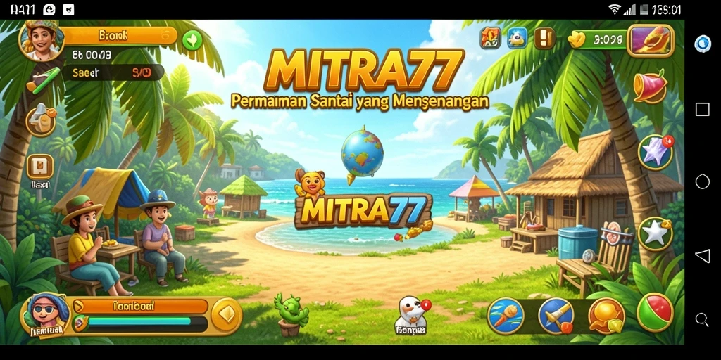 Tampilan gameplay menarik dari MITRA77 dengan suasana santai.