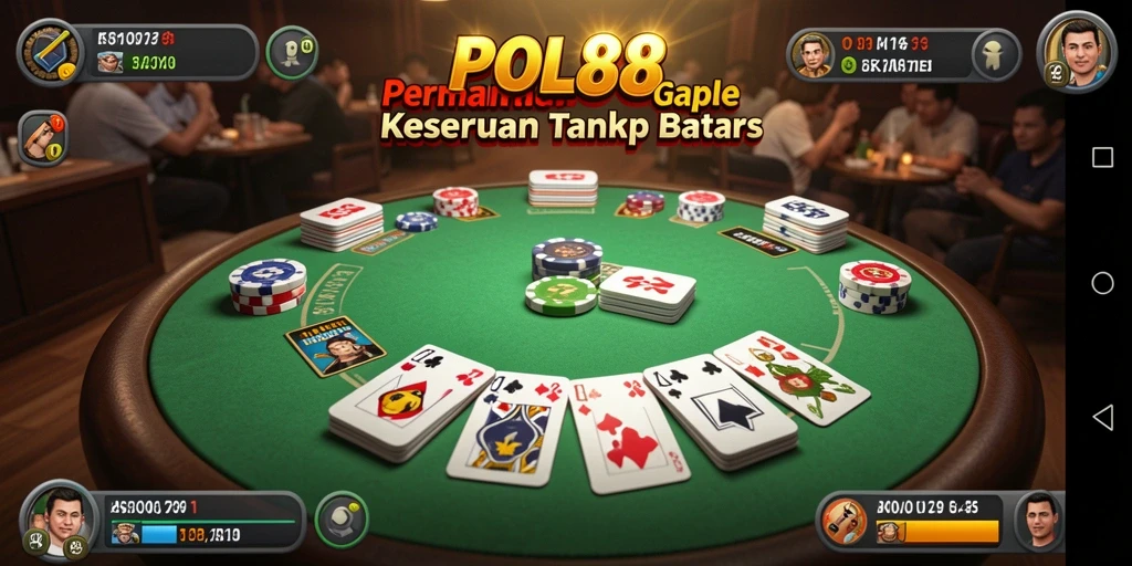 Tampilan menarik gameplay Gaple di POL88 yang seru.