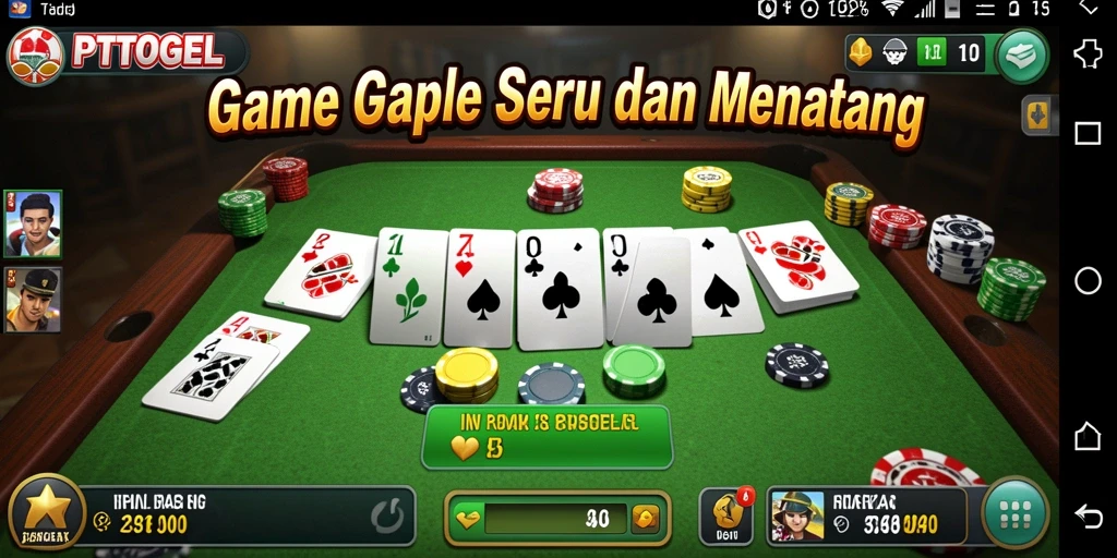 Gameplay seru PTTOGEL yang menampilkan momen-momen menarik permainan Gaple.