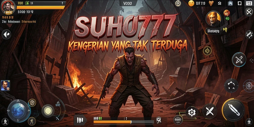 Tampilan gameplay menegangkan di SUHU777 dengan suasana Horror.