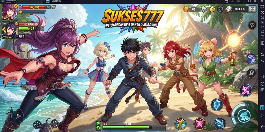 Screenshot gameplay SUKSES777 dengan karakter anime yang menawan.