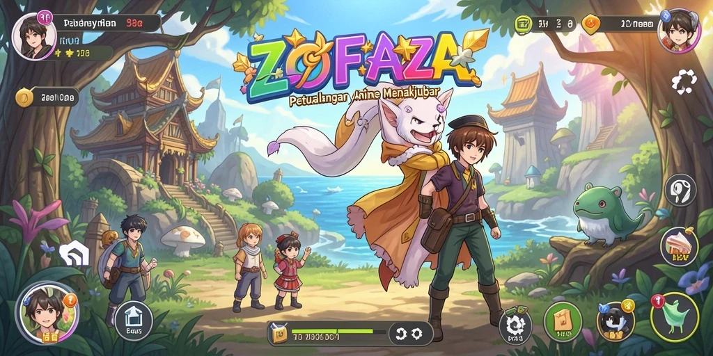 Tampilan mendebarkan dari aksi pertarungan karakter anime.